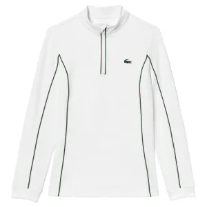 Lacoste Women's Sport 1/4 Longsleeve Zip Top - White/Green