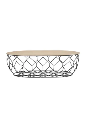 Lacquered Oak Oval Coffee Table | Bolia Comb Ellipse