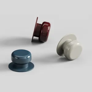 Lacquered Retro "Colette" Round Cabinet Knobs