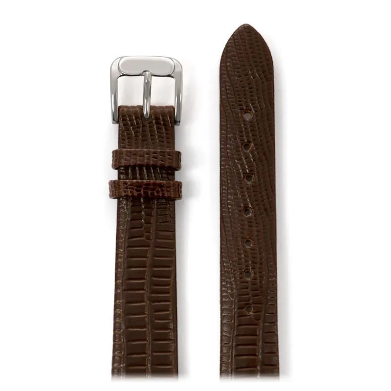 Ladies' Gator Lizard Grain band in Black and Brown