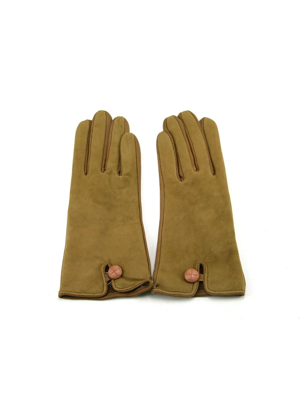 Ladies Leather Palm Lambskin Back Gloves