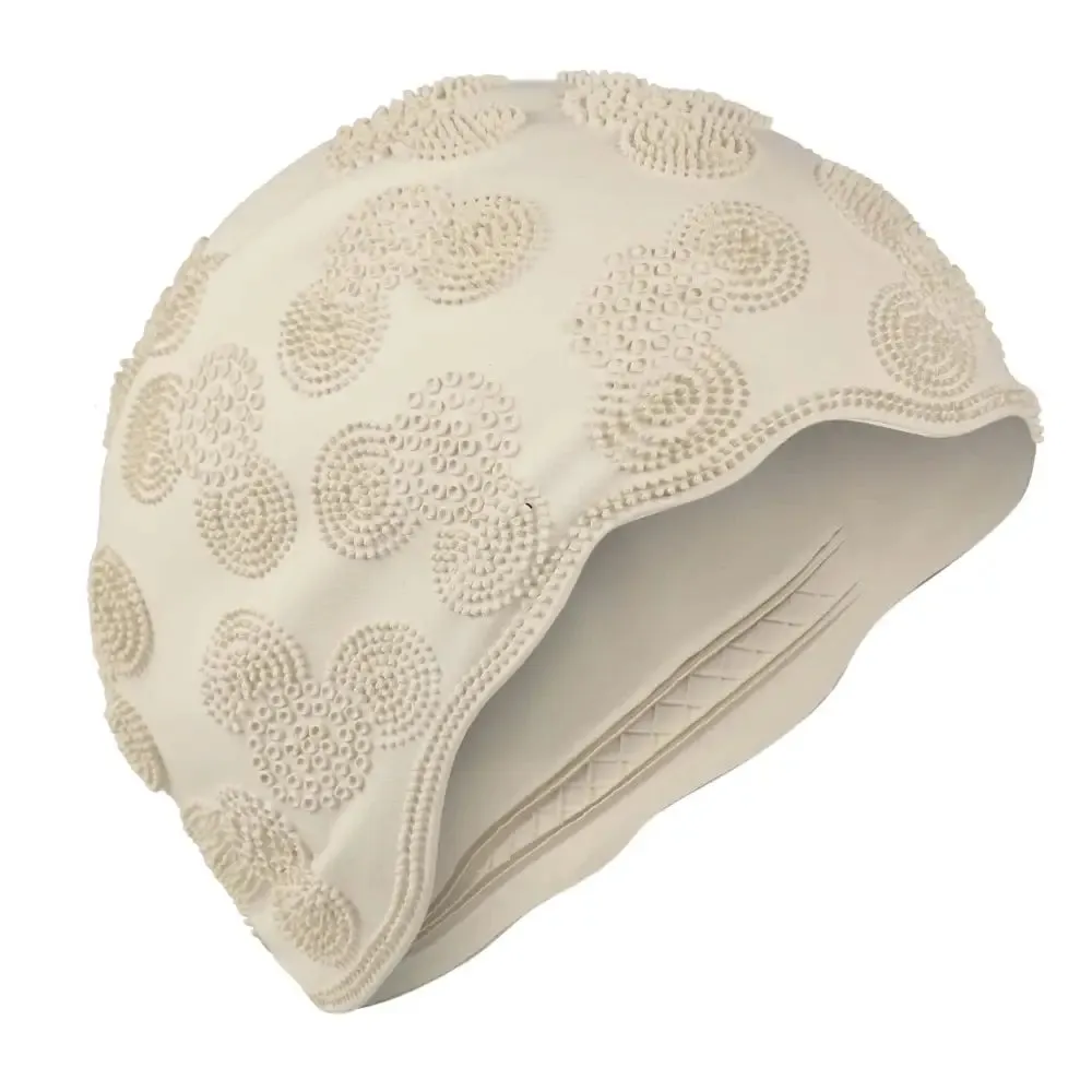 Ladies Pretty Retro Style Swim Hat White by Beco Smaller Fitting