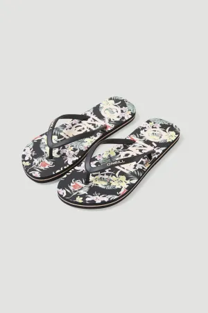 LADIES PROFILE GRAPHIC SANDALS