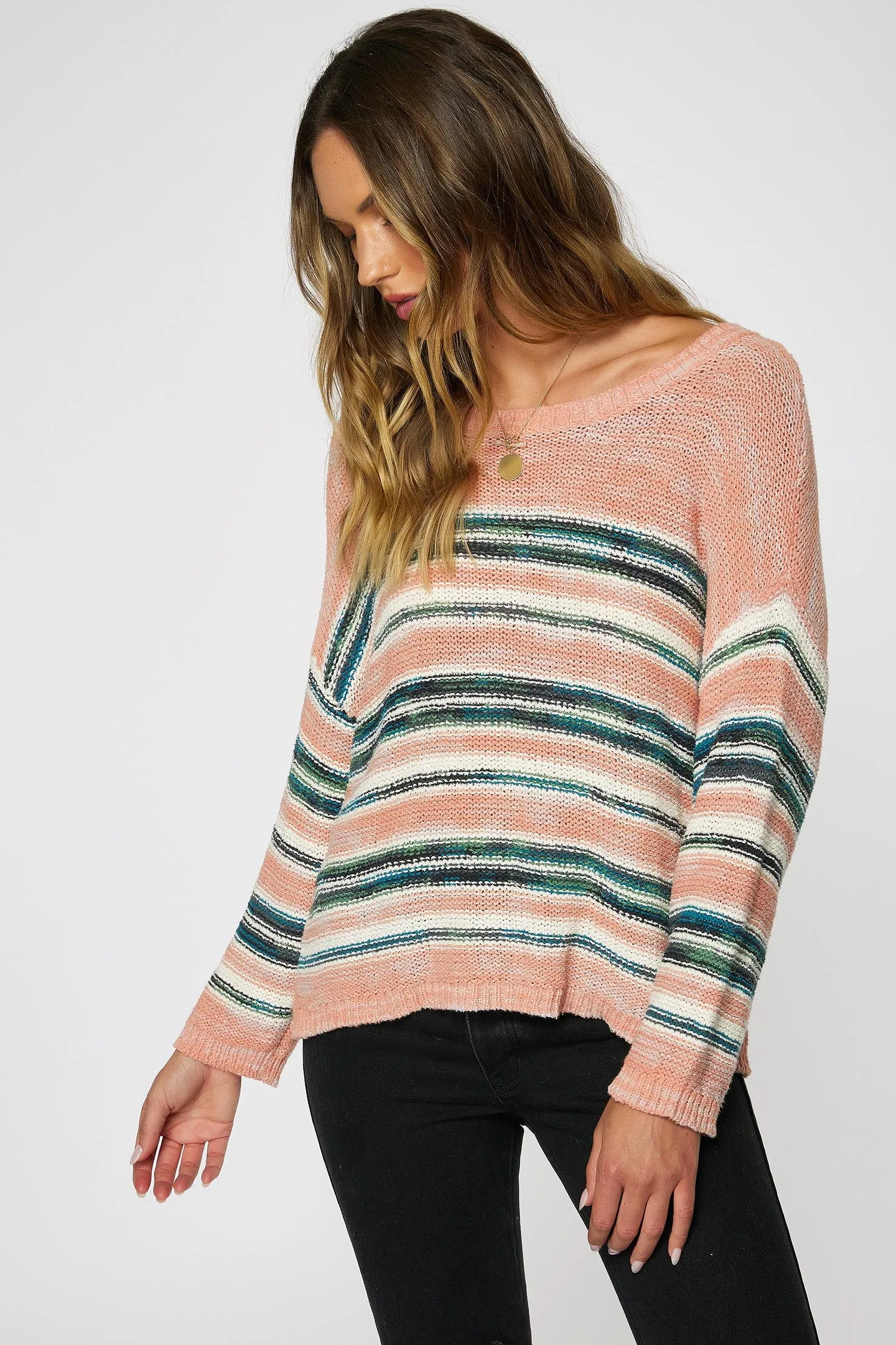 LADIES SALTY STRIPE SWEATER