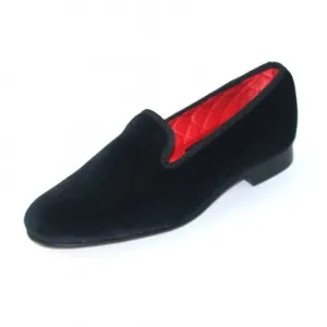 Ladies' Velvet Slippers - Black