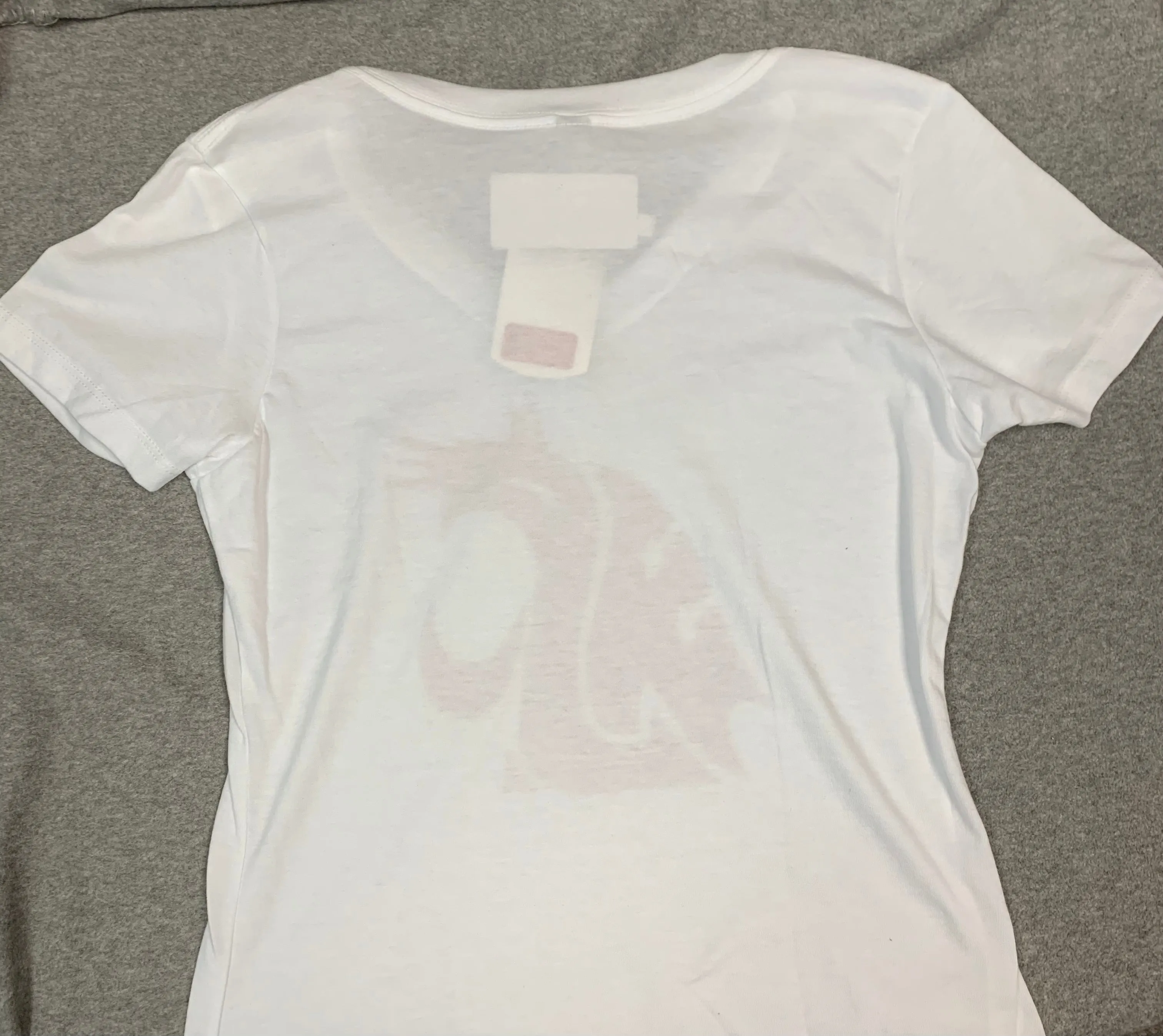 Ladies White WSU V-Neck T-Shirt