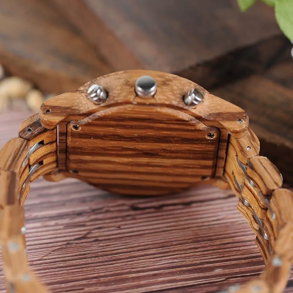 Ladies Wooden Timepieces with Quartz Movement - Eco-Friendly Luxury Watch | 3ATM Water Resistant | Gift for Women and Men