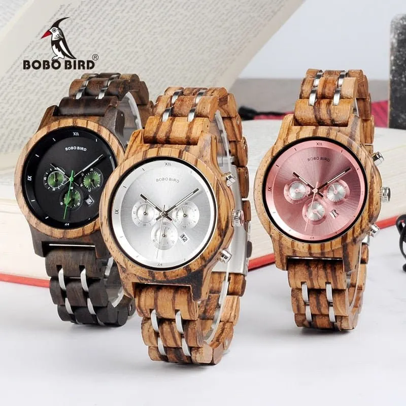 Ladies Wooden Timepieces with Quartz Movement - Eco-Friendly Luxury Watch | 3ATM Water Resistant | Gift for Women and Men