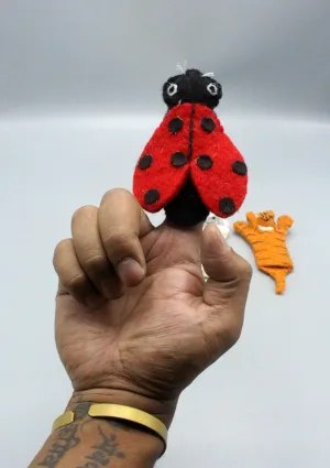 Lady Bug Felt Finger Puppet