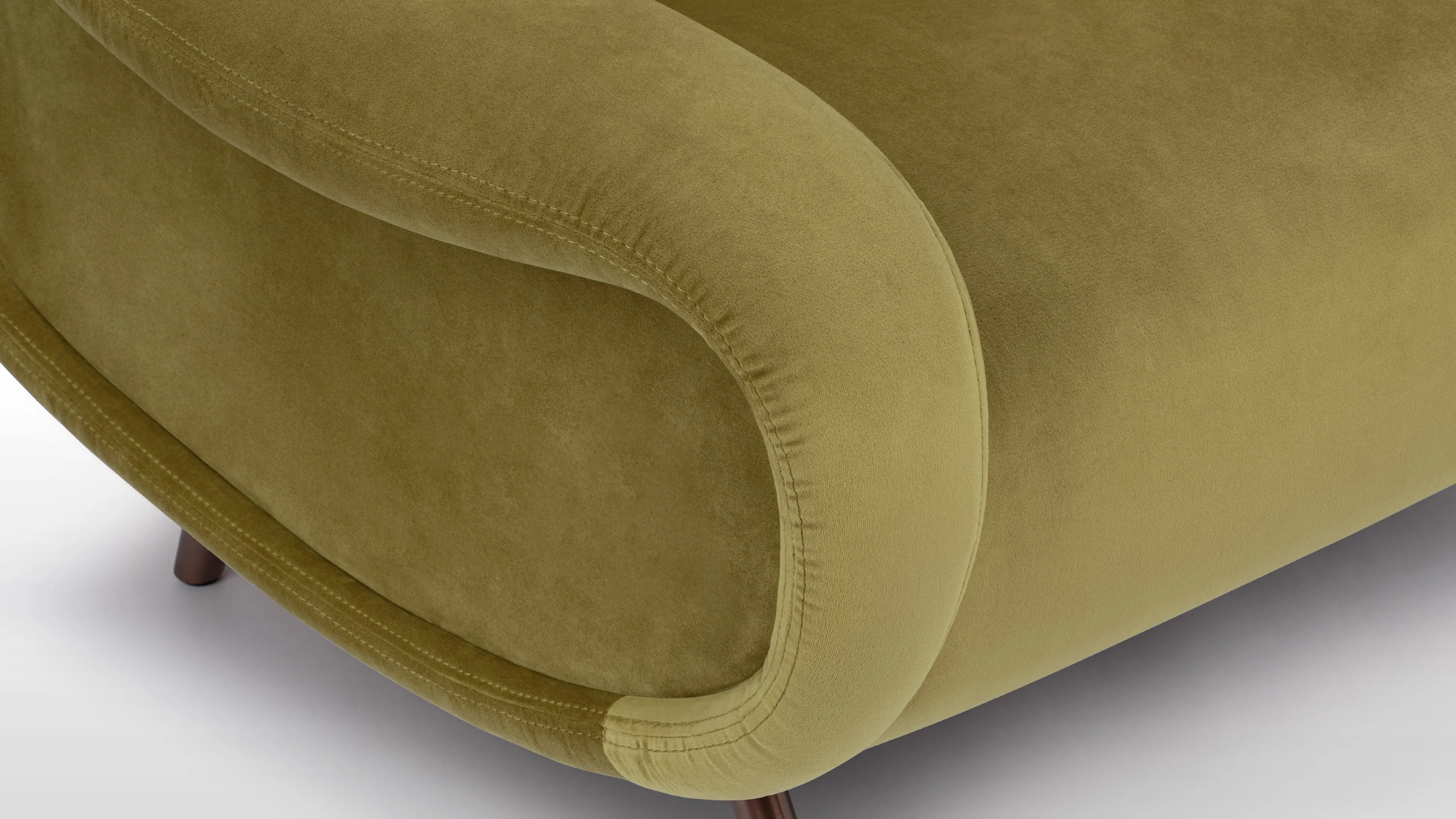 Lady - Lady Armchair, Olive Gold Velvet