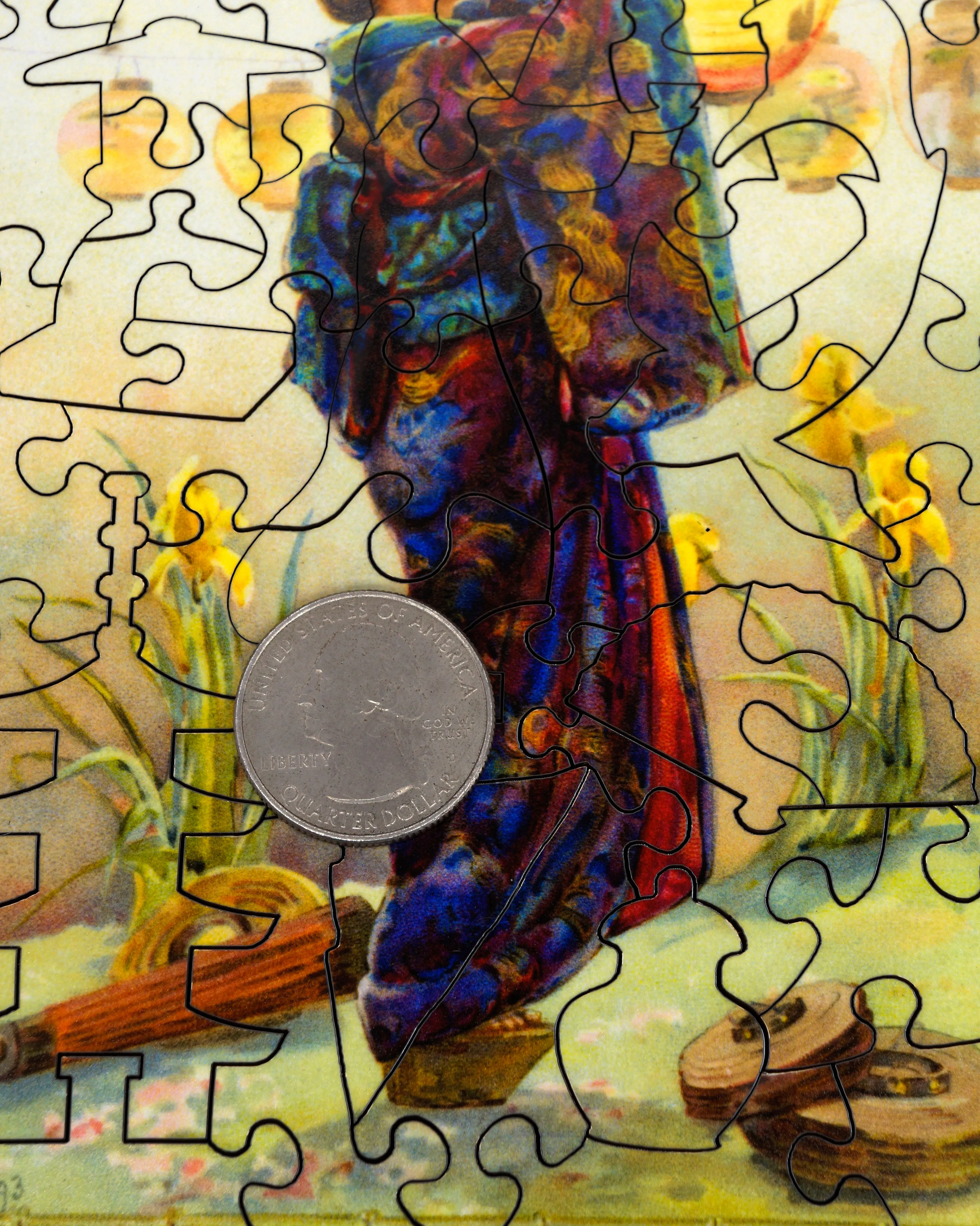 Lady with a Lantern (56 Piece Mini Wooden Jigsaw Puzzle)