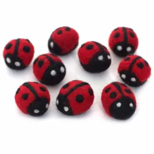 Ladybug Felt Shape- Red & Black