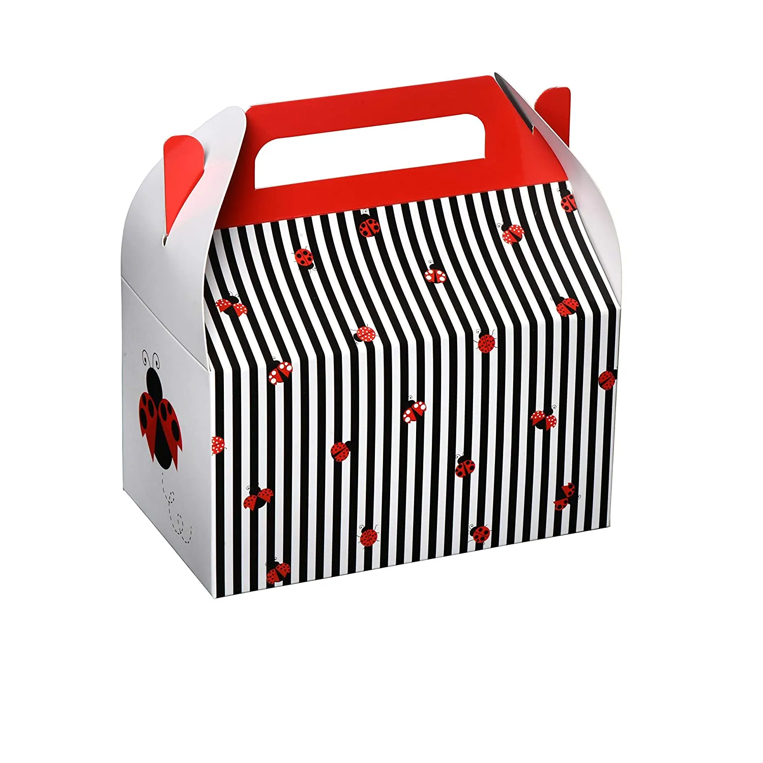 Ladybug Paper Treat Boxes 20 Pack 6.25" X 3.75" X 3.5"