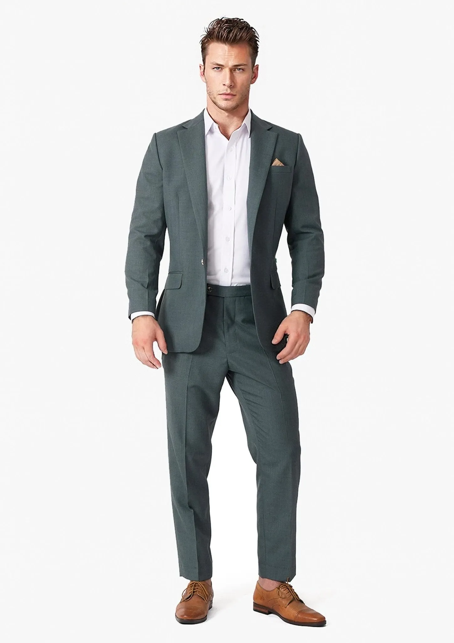 Lafayette Sage Sharkskin Suit