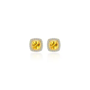 Lafonn Classic Cushion Citrine Earring E0329CAG00