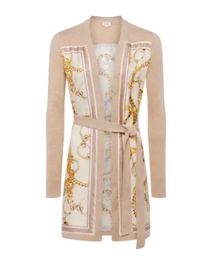 L’Agence Beverly Silk Panel Cardigan