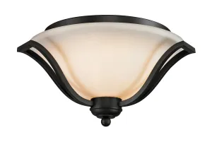 Lagoon 3-Light Ceiling in Matte Black with Matte Opal Glass