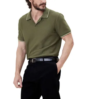 Laguna Jacquard Polo Spiced Olive Green