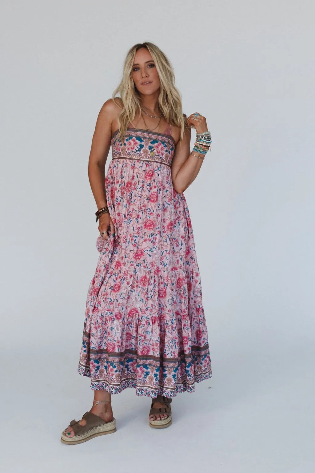 Lahaina Printed Dress - Pink Multi