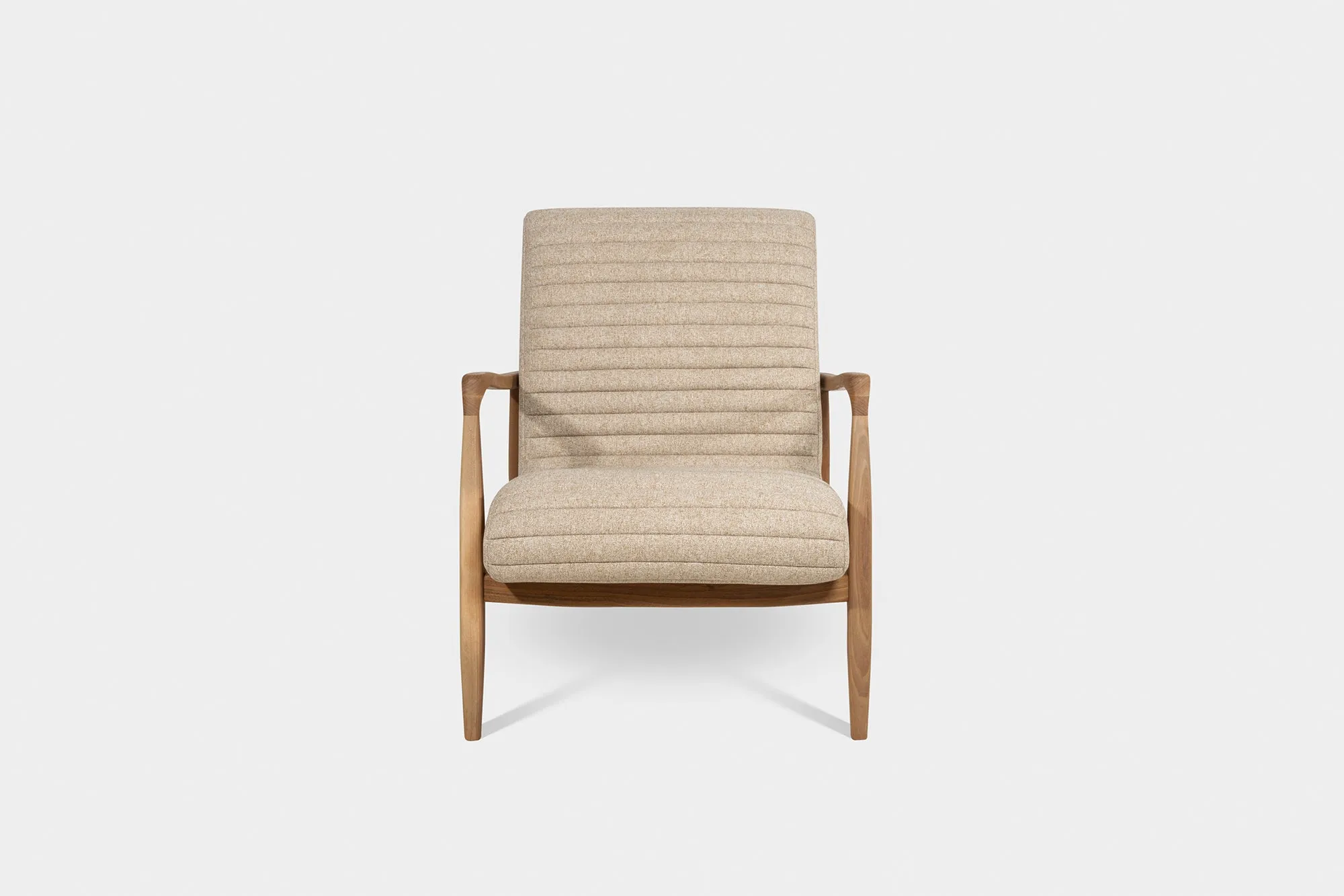 LAICA | Modern Armchair and Ottoman in Spanish Leather or Wool