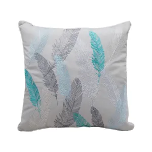 Lake Feather Pattern Indoor Outdoor Lumbar Pillow