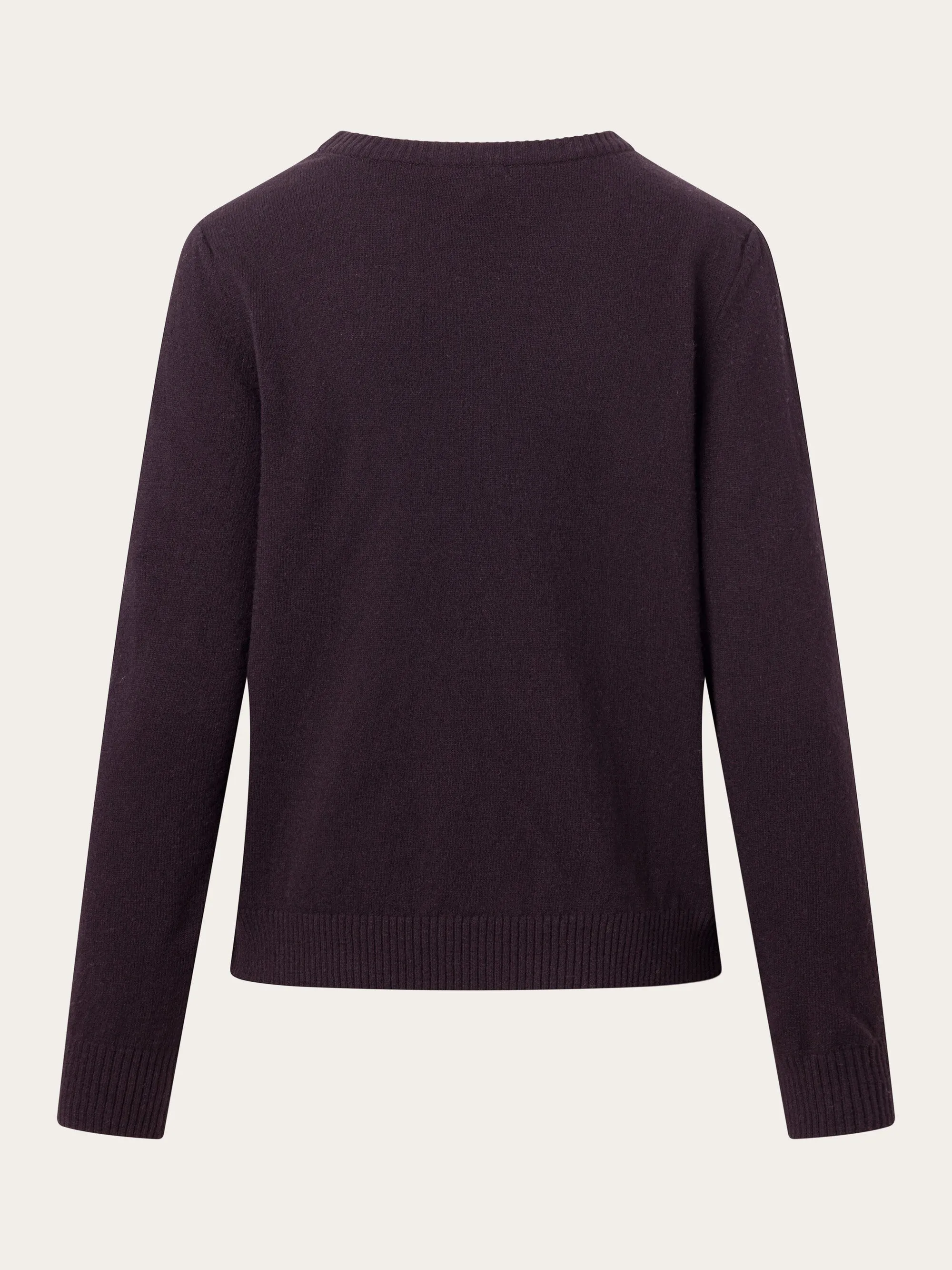 Lambswool crew neck - Chocolate Plum