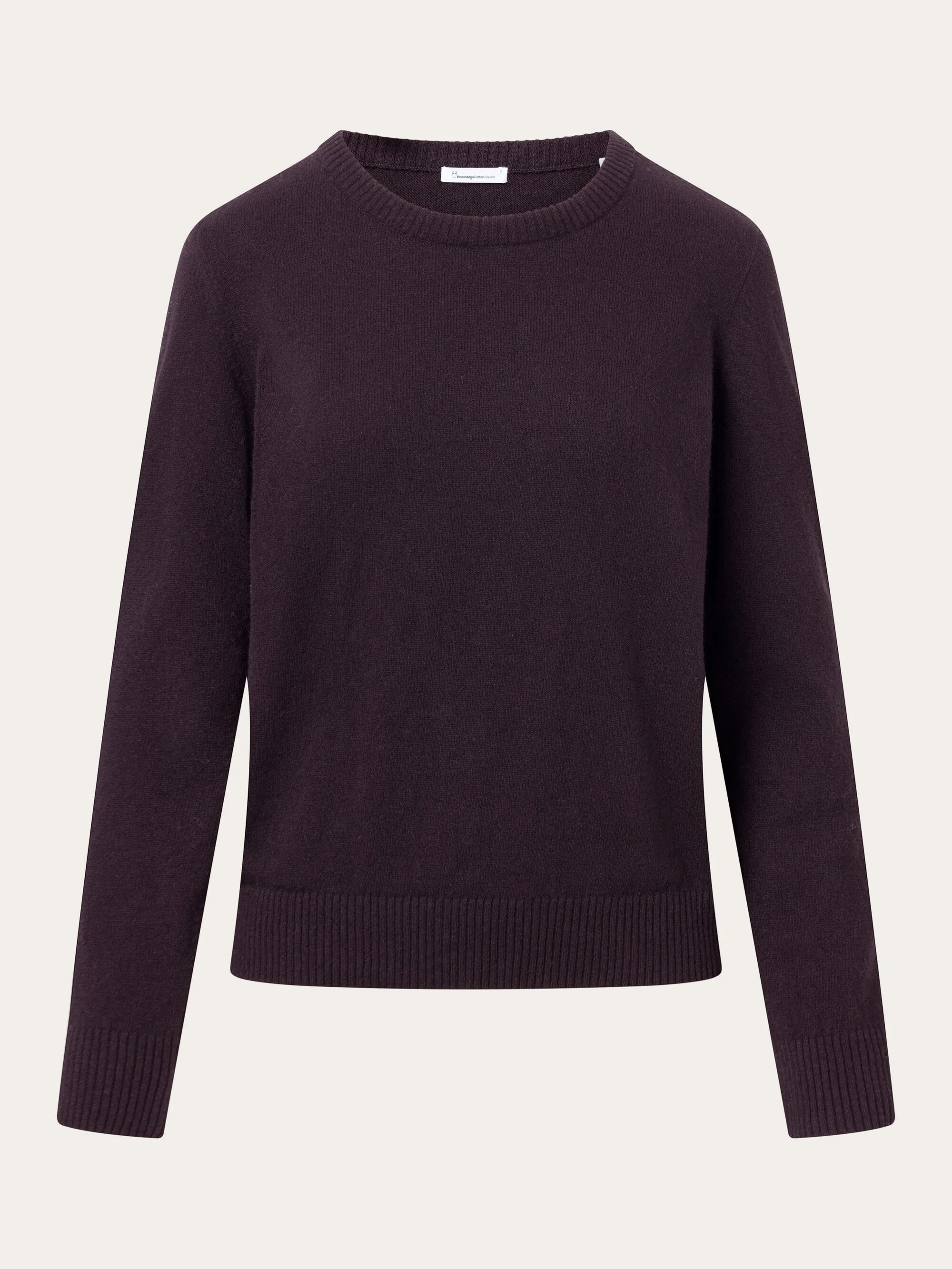 Lambswool crew neck - Chocolate Plum