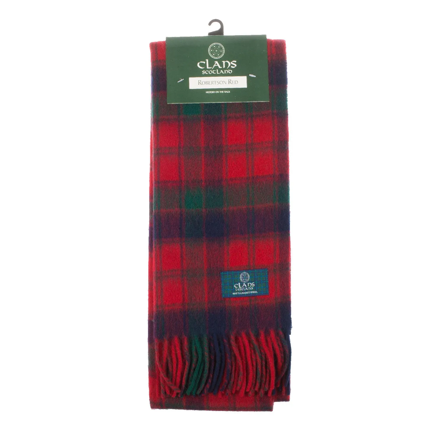 Lambswool Scottish Tartan Clan Scarf  Robertson Red