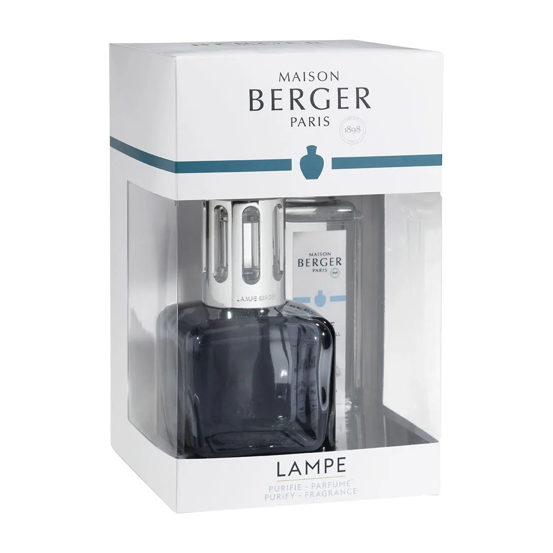 LAMPE BERGER Lampada Catalitica Glacon Grigio con Flacone 250ml Thè Bianco Puretè