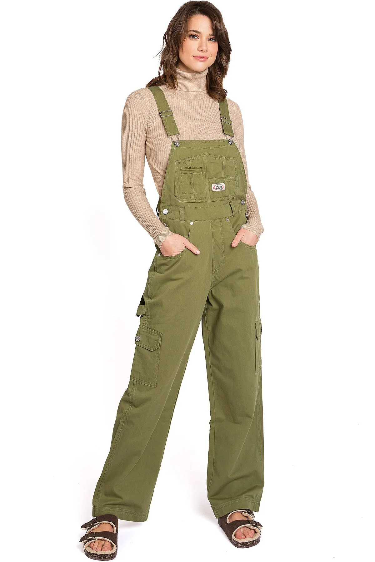 Lana Roux 90s Retro Cargo Utility Overalls