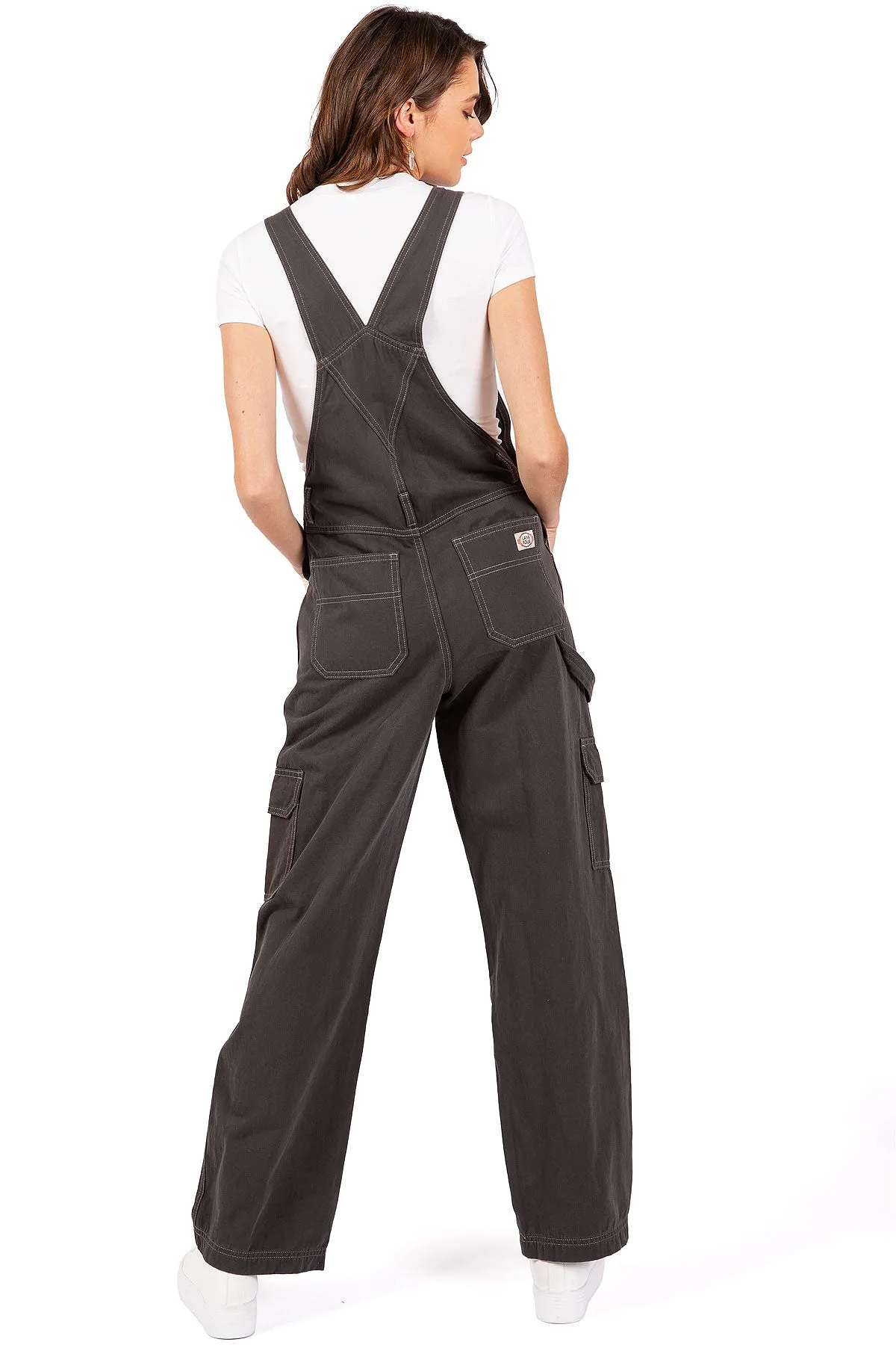 Lana Roux 90s Retro Cargo Utility Overalls