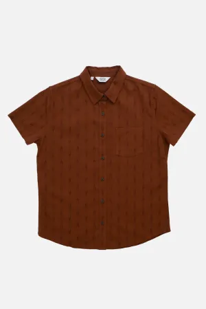 Lana Shirt / Rust Dobby Stripe