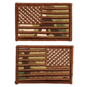 Lancer Tactical US Flag Hook & Loop Nylon Patches Set