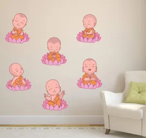 LANSTICK Little Monk Sticker for Wall Decoration