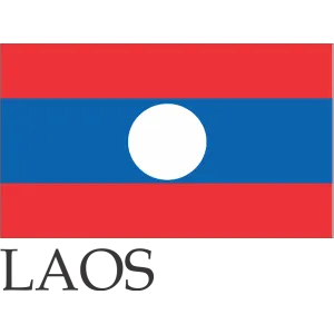 Laos Embroidered Flag Badge