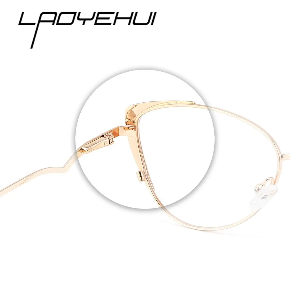 Laoyehui Unisex Full Rim Cat Eye Alloy Anti Blue Light Reading Glasses 8911