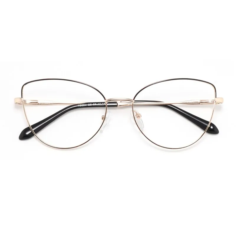 Laoyehui Women's Eyeglasses Cat Eye Alloy Frame 18004