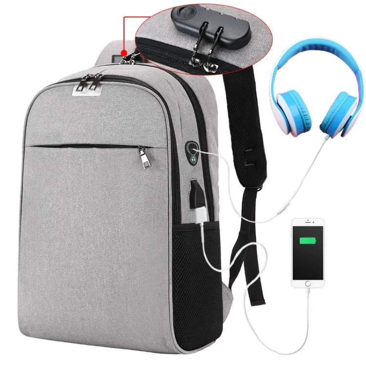 Laptop Backpack School Bags Anti-theft Travel Backpack with USB Charging Port(Black)