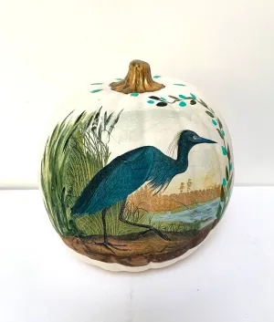 Large Blue Heron Pumpkin