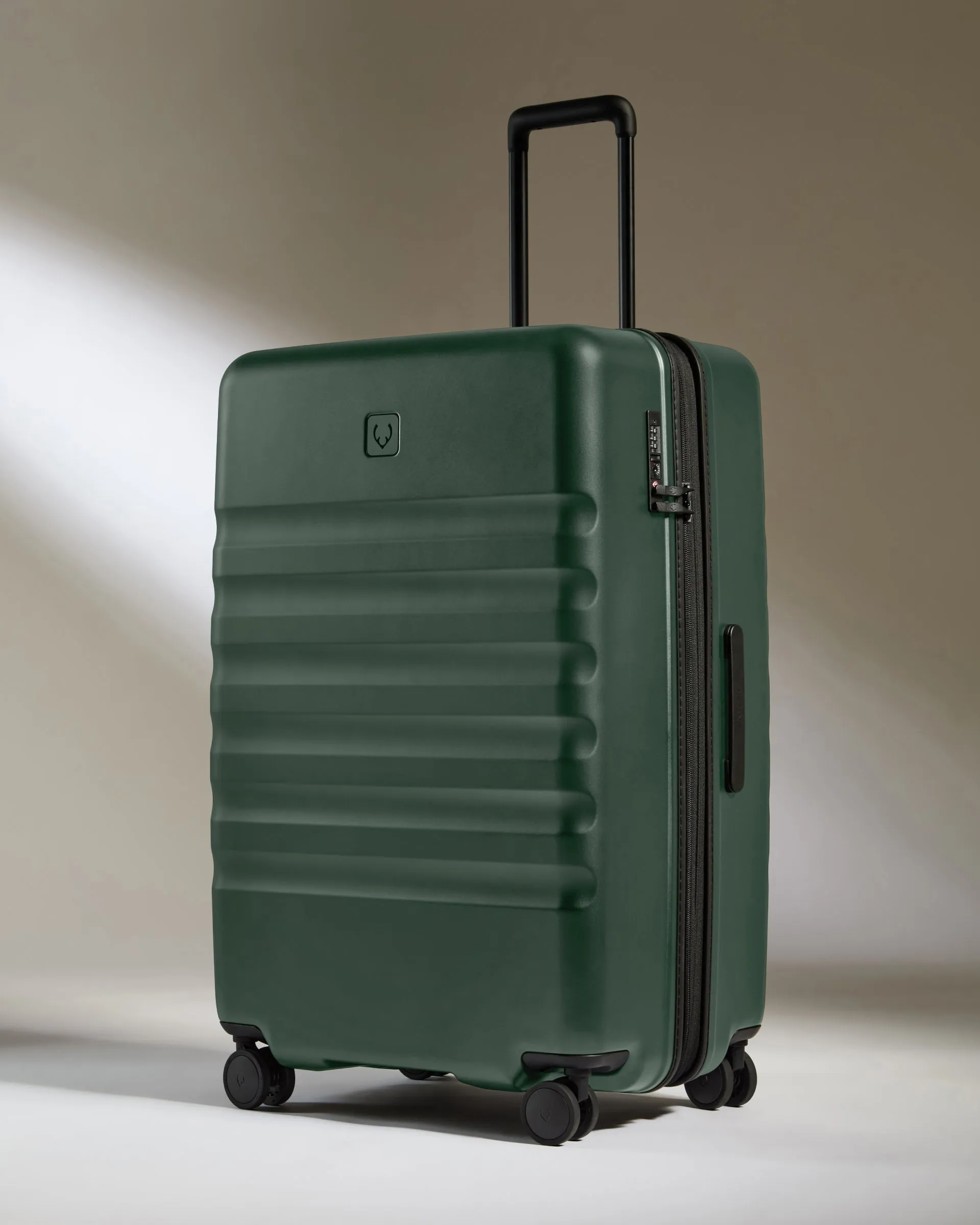 Large Cabin Suitcase Set in Antler Green - Icon Stripe