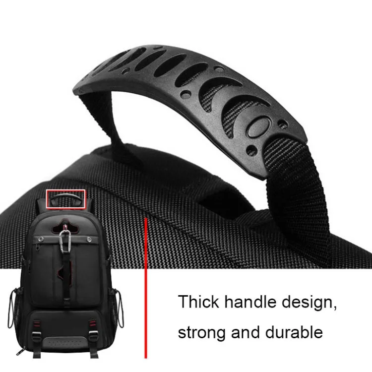 Large-capacity Expandable Shoe Compartment Backpack Camping Travel Bag with USB Port, Size: 50L(Campaign)