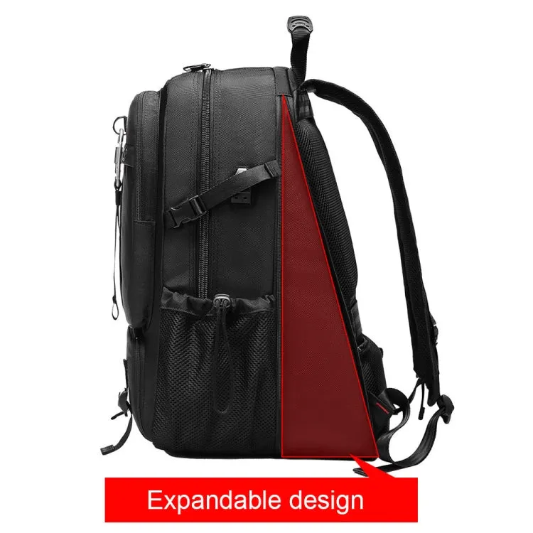 Large-capacity Expandable Shoe Compartment Backpack Camping Travel Bag with USB Port, Size: 50L(Full-camouflage)