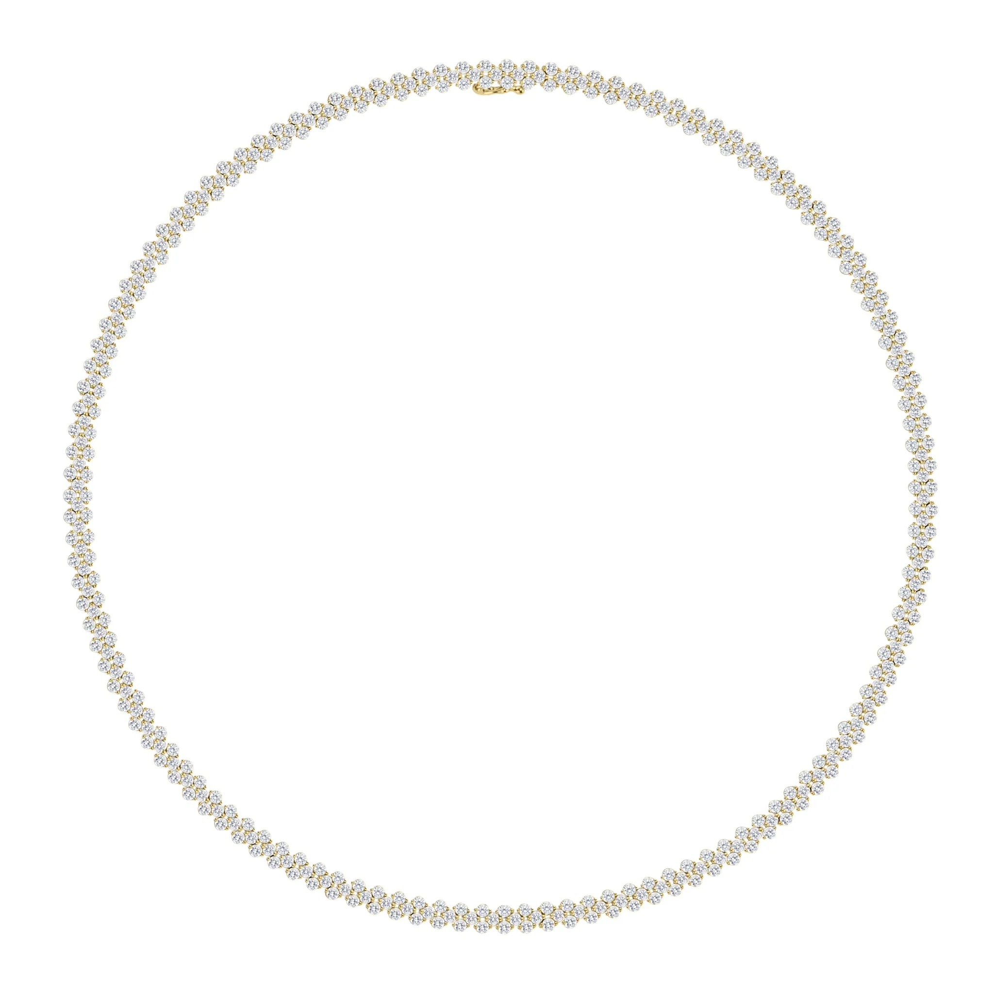 Large Diamond Multi-Row Tennis Necklace