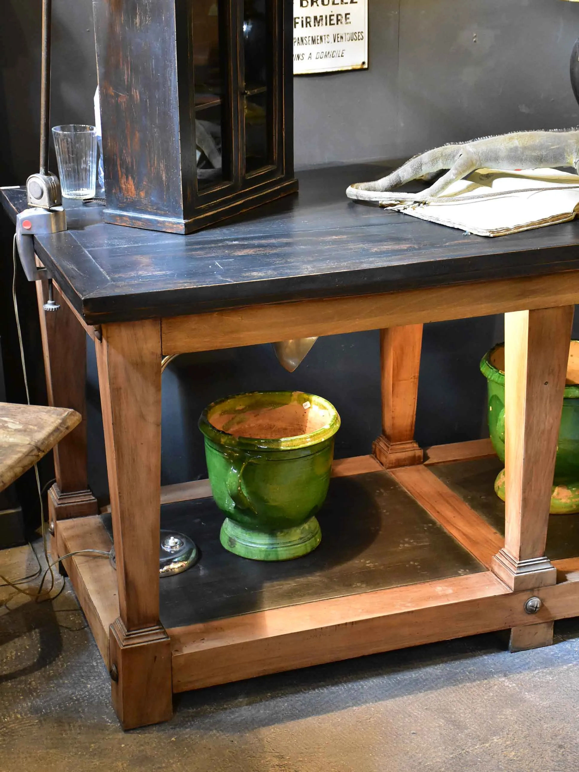 Large late 19th Century French drapery table