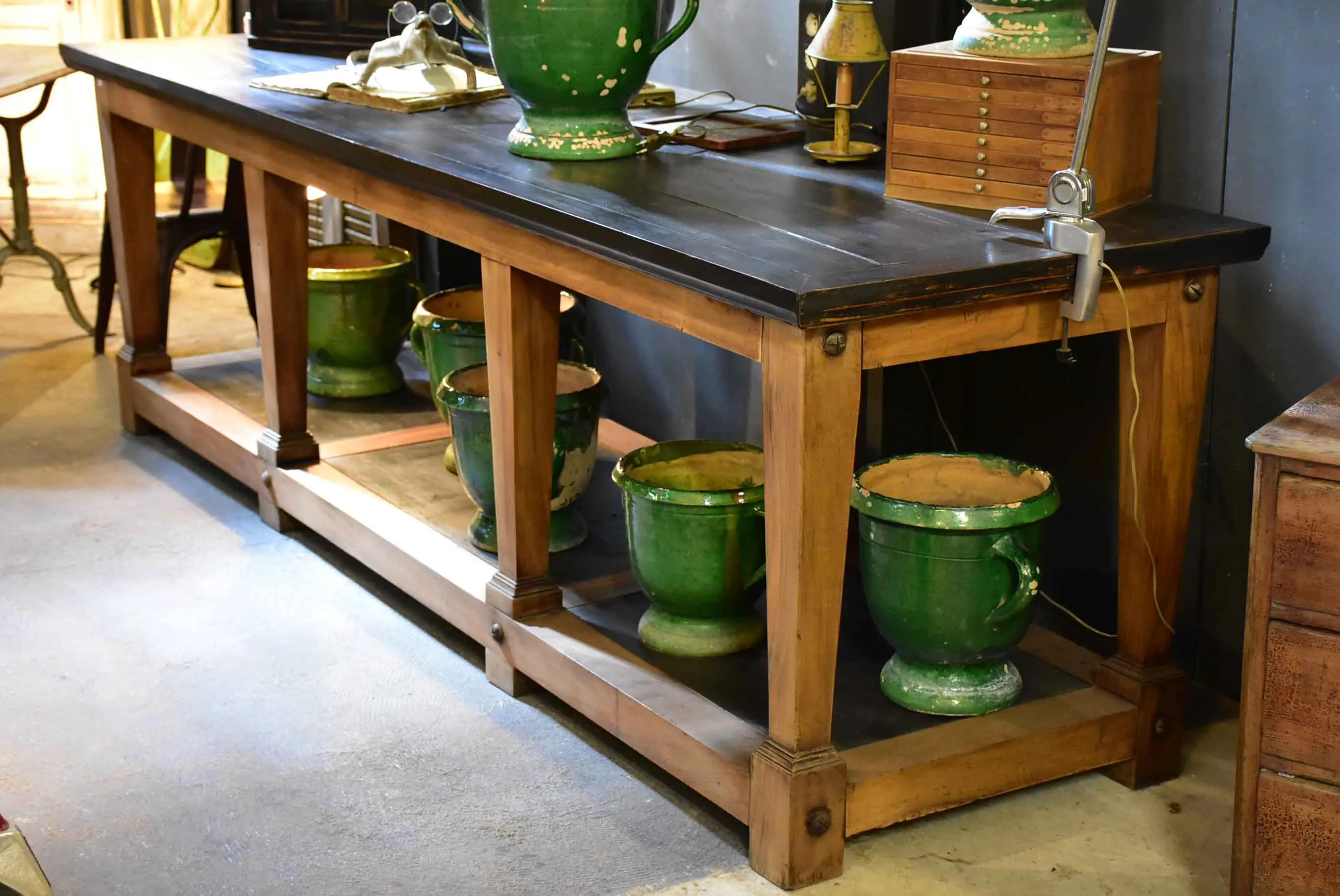 Large late 19th Century French drapery table