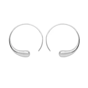 Large Luna Hoop Earrings in Sterling Silver