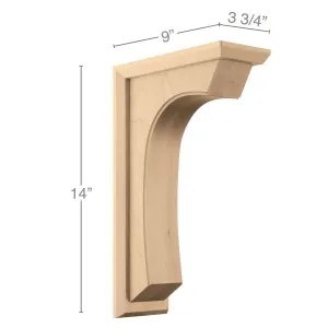 Large Revival Corbel, 3 3/4w x 14h x 9d