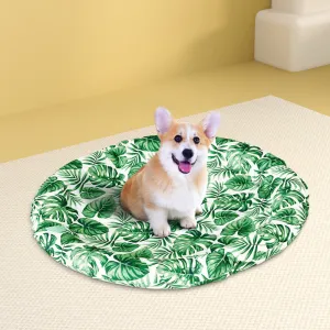 Large Round Self-Cooling Pet Mat Gel Core, PVC, Green - i.Pet