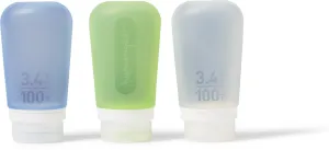 Large Squeeze Bottle Go  Toob  - 3, 4 fl.  oz. - Pack of 3.  humangear green