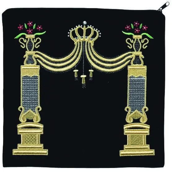 Large Velvet Embroidered Tallit Bag